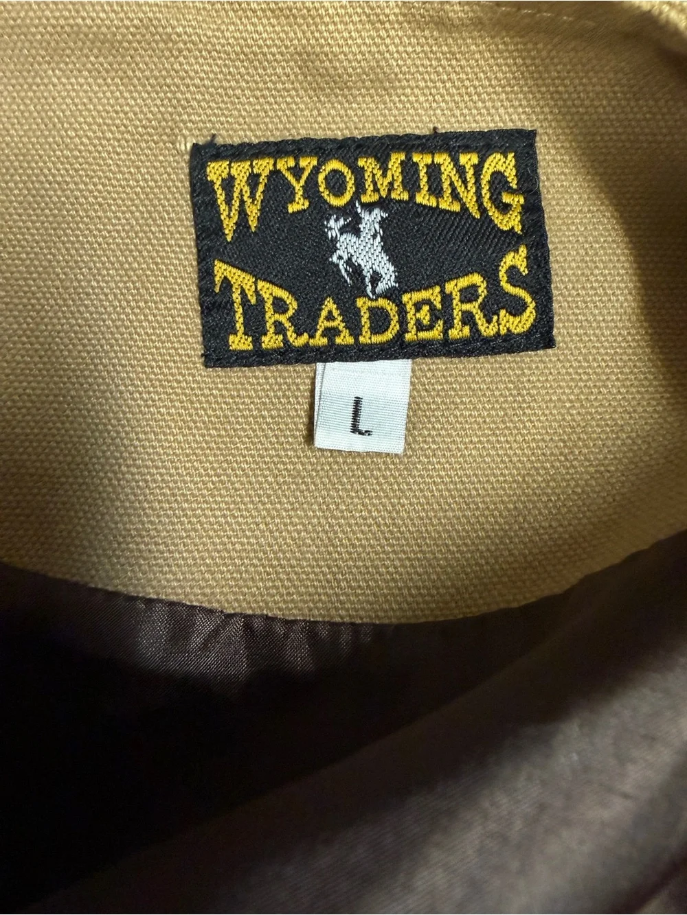 Wyoming Traders Western Canvas Vest Tan | Cowboy Ranch Workwear Size‎ L